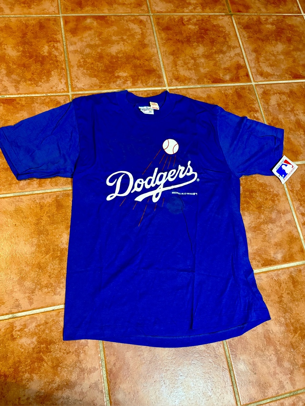NWT Vintage 1988-1993 Los Angeles Dodgers T-Shirt Size XL RARE Velva Sheen